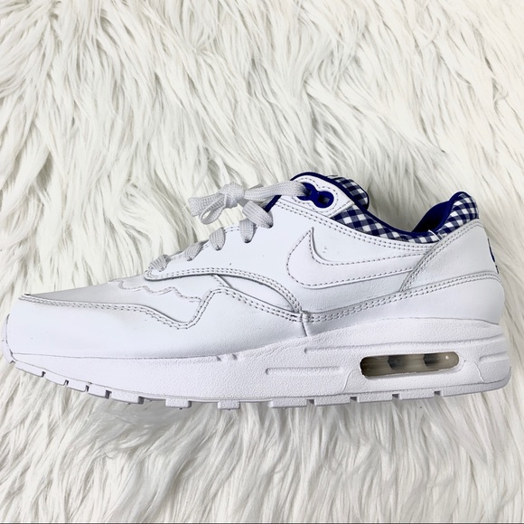 Nike Air Max 1 OG Women’s White Blue Plaid - Picture 3 of 8